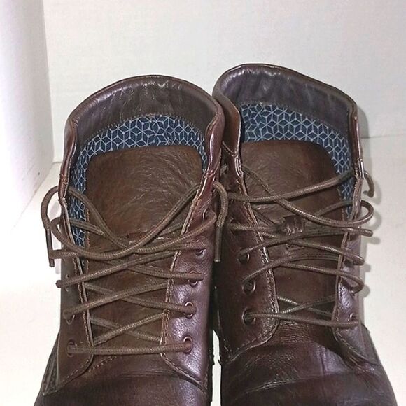 Clarks Dark Brown Leather Lace-Up Mens Ankle Boots size 8 main image 11